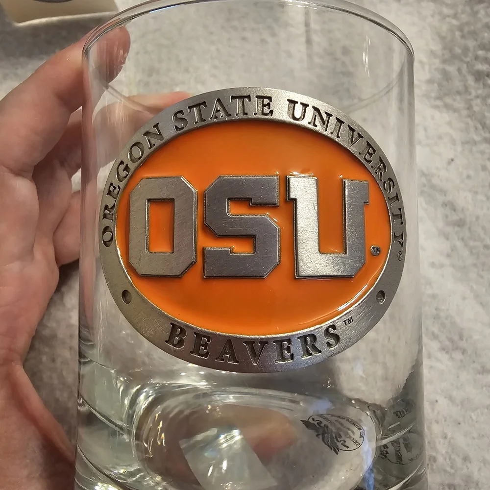 Heritage Pewter Oklahoma State Univeristy Beavers Double Old Fashioned Glass